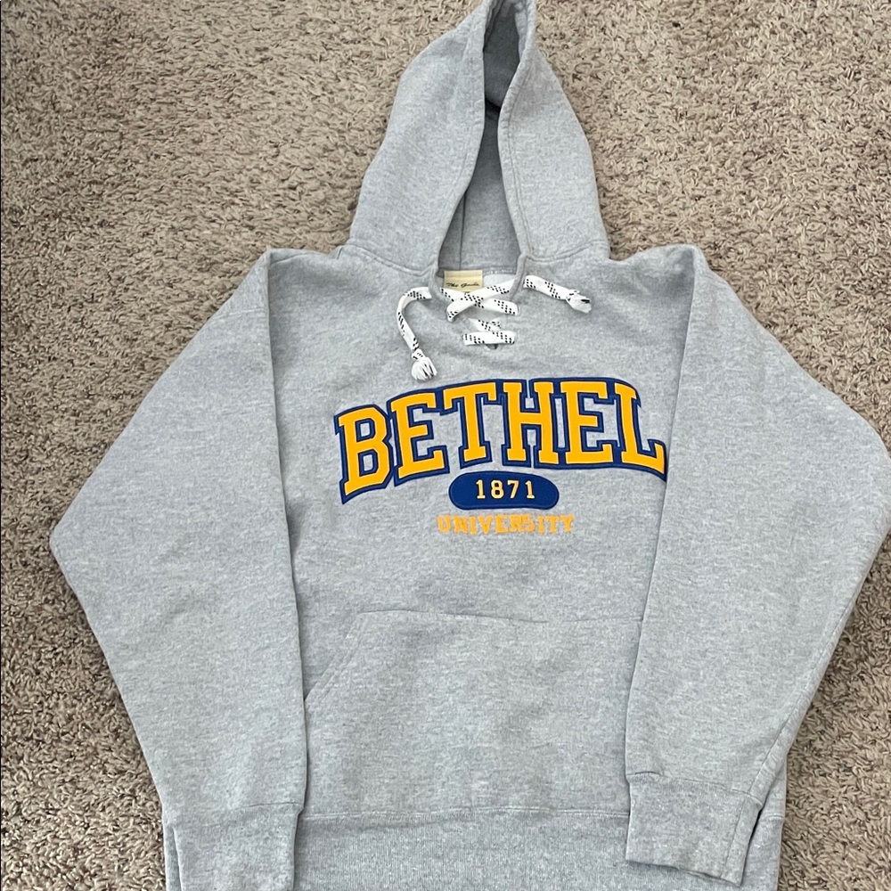 Gray Bethel University Hoodie